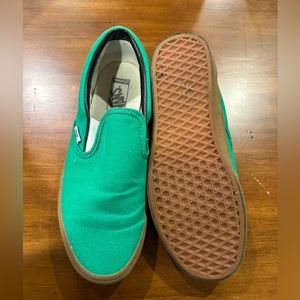 Custom Green Vans Slip On 11
